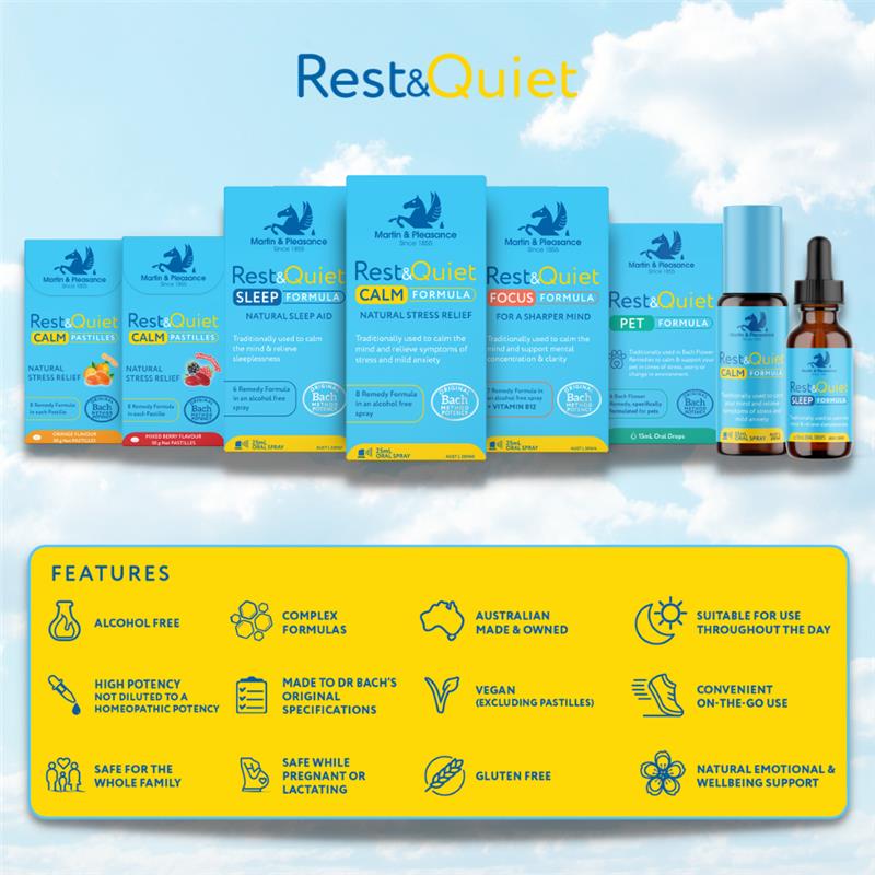 Martin & Pleasance Rest & Quiet Calm Pastilles Mixed Berry 50g