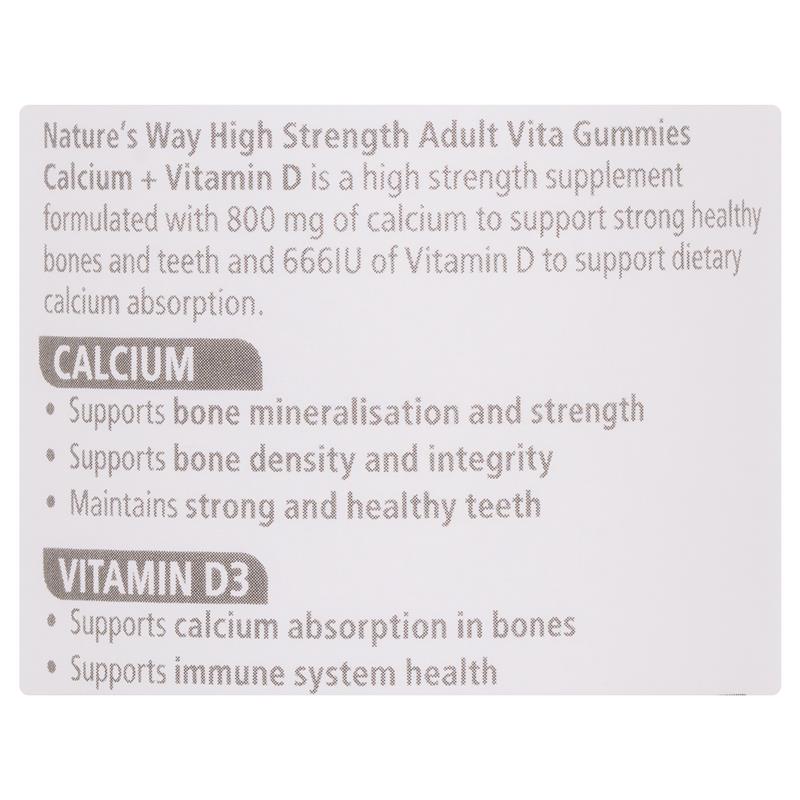 Kẹo dẻo bổ sung canxi không đường Nature's Way Adult Vita Gummies 60 viên