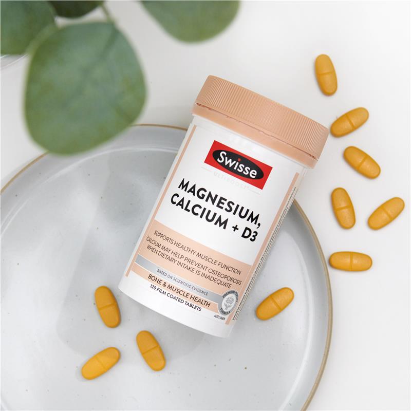 Swisse Ultiboost Magnesium Calcium + Vitamin D 120 Viên