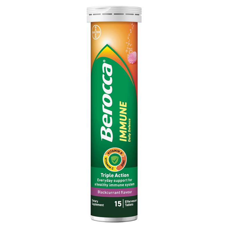 Berocca Immune Daily Defence Blackcurrant 60 Effervescent Tablets Exclusive Size