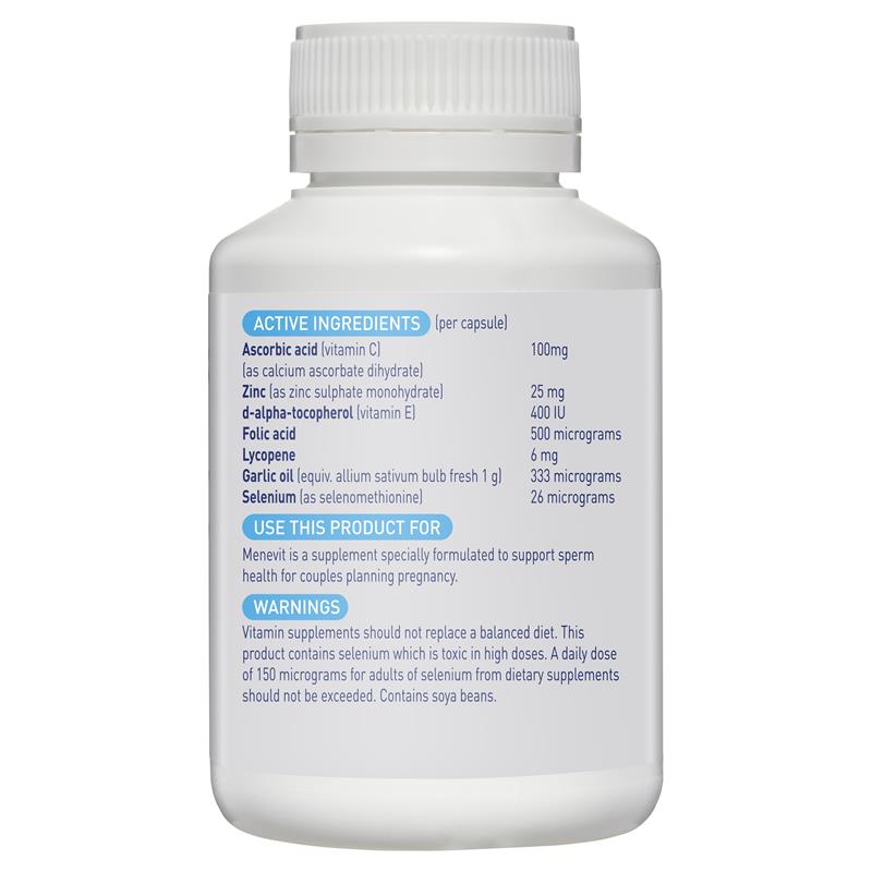 Menevit Pre-Conception Sperm Health Capsules 90 Pack