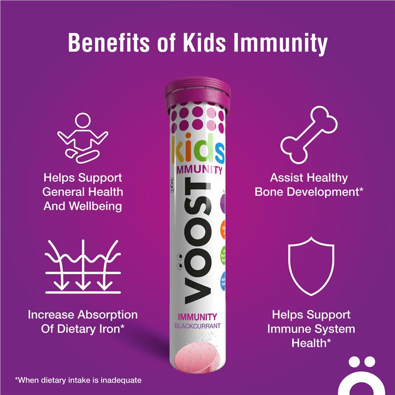 Viên sủi tăng cường miễn dịch Voost Kids Immunity gói 20 viên