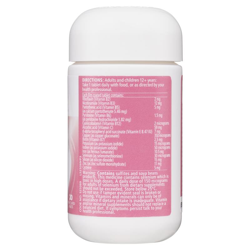 Viên uống hỗ trợ mọc tóc Nature's Way + Biotin & Silicon 30 viên