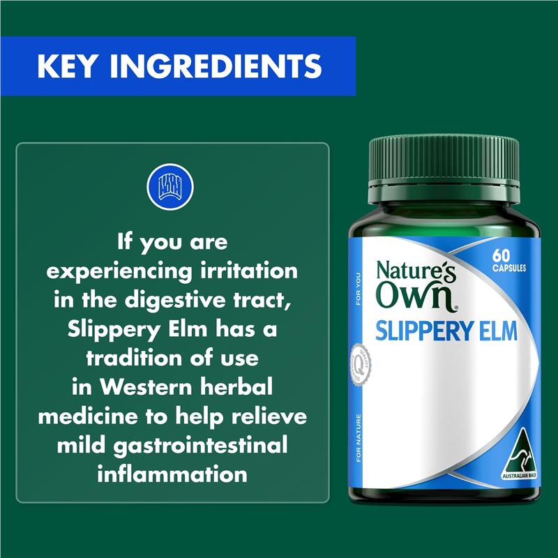Nature's Own Slippery Elm 400mg 60 viên nang