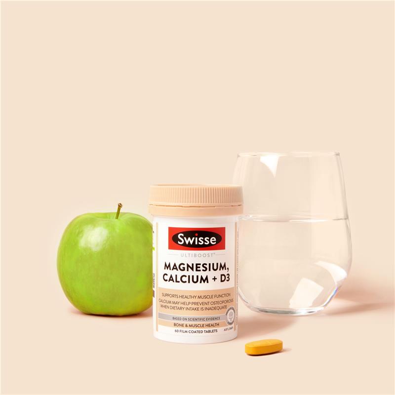 Swisse Ultiboost Magnesium Calcium + Vitamin D 120 Viên