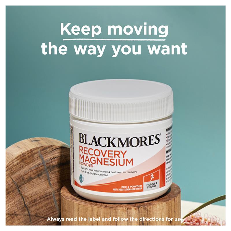 Bột Vitamin Blackmores Recovery Magnesium Muscle Health 200g