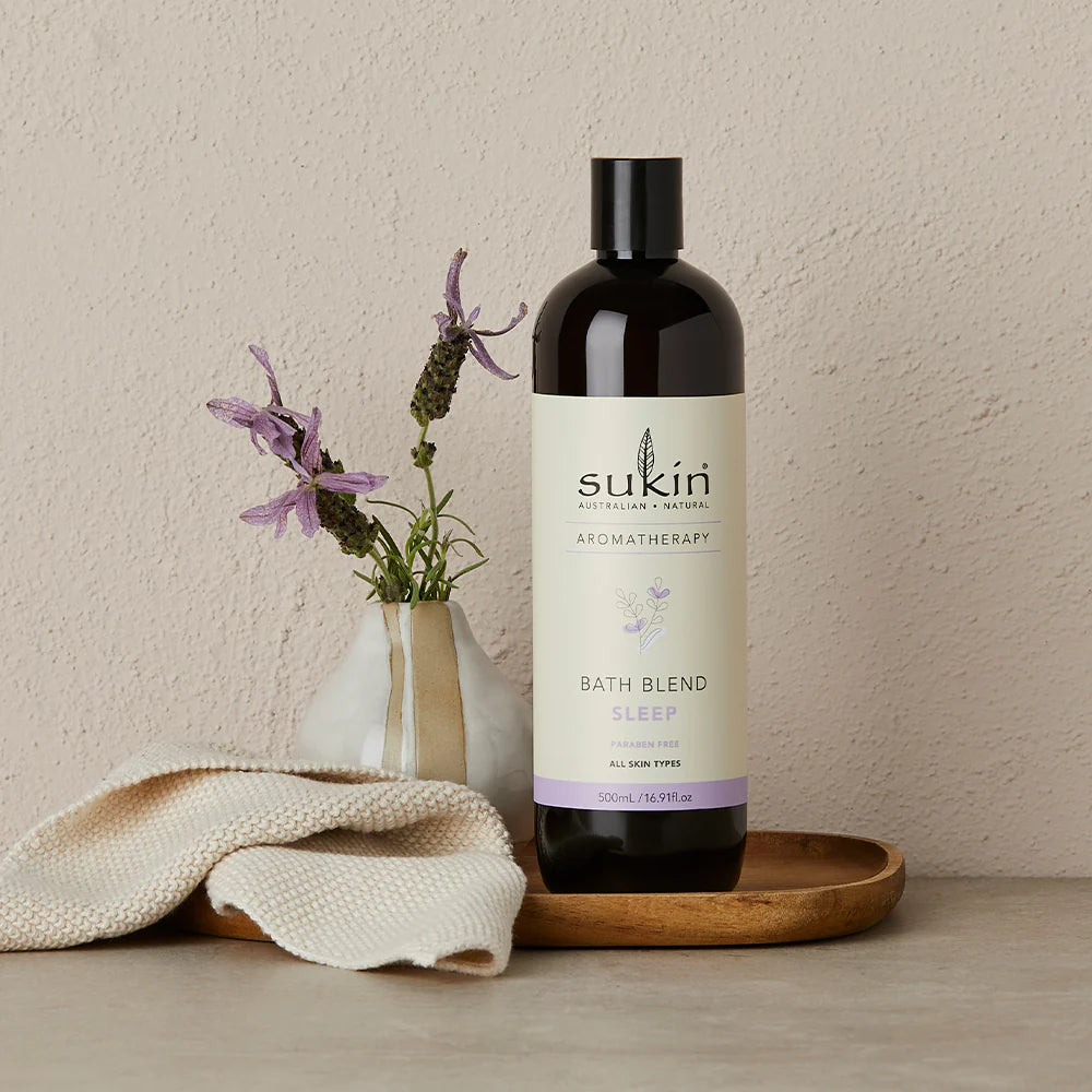 Sữa tắm thư giãn Sukin Aromatherapy Sleep Bath Blend 500ml