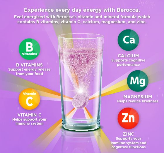 Berocca Performance Raspberry and Blackcurrant 60 Effervescent Tablets Exclusive Size