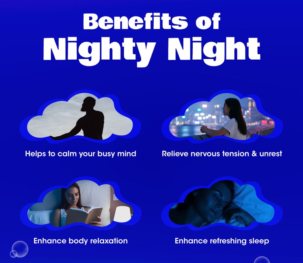 Viên sủi Nighty Night Sleep hương Elderberry 14 viên