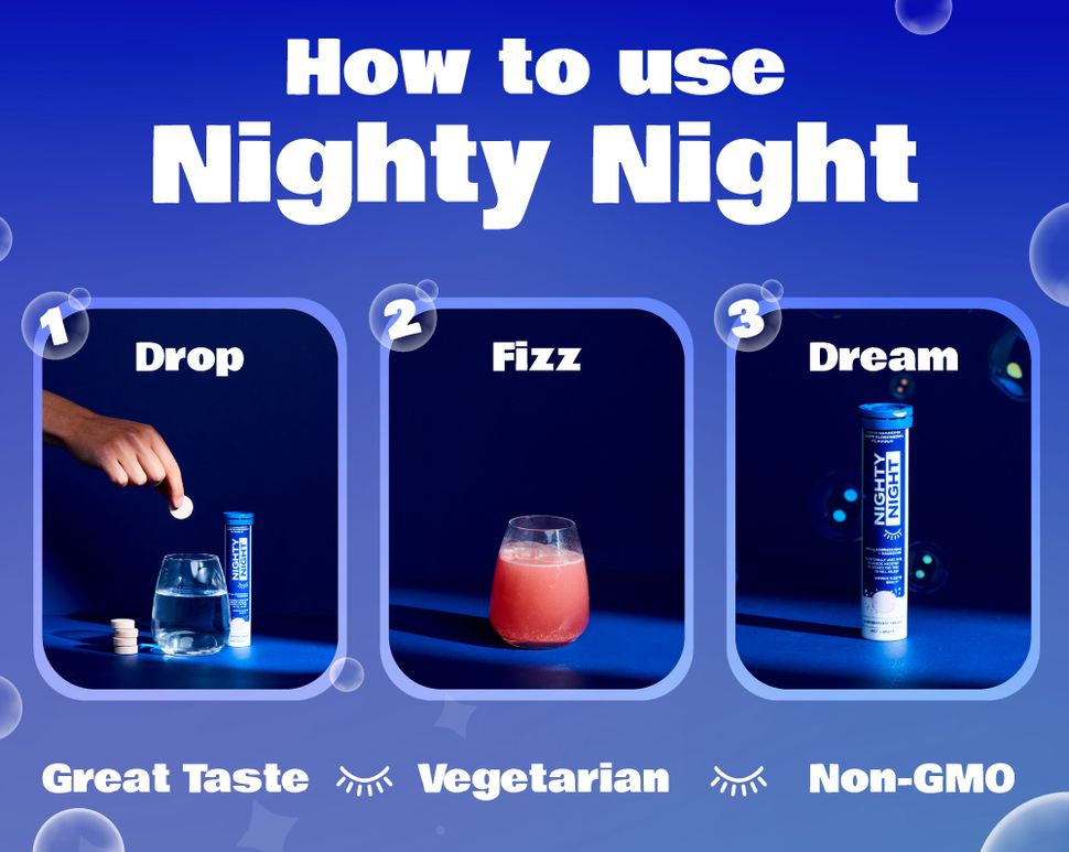 Viên sủi Nighty Night Sleep hương Elderberry 14 viên