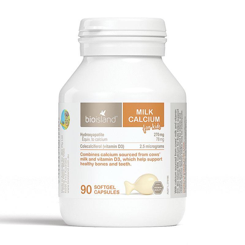 Bio Island 儿童牛奶钙 90 粒胶囊