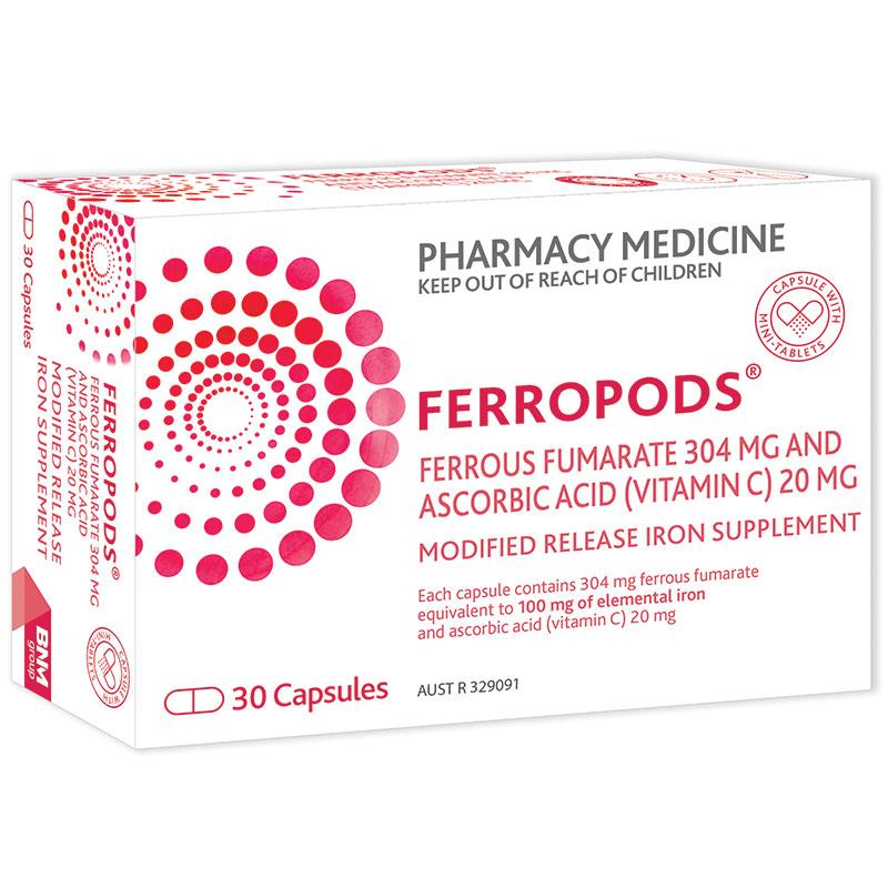 Ferropods Sắt & Vitamin C 30 Viên