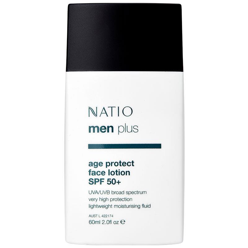 Sữa dưỡng da mặt chống lão hóa Natio Mens Plus Age Protect SPF 50+ 60ml