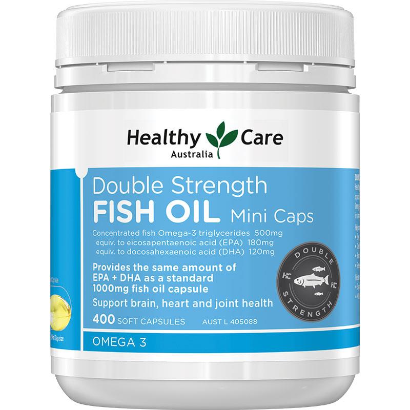 Healthy Care 双倍强效鱼油迷你装 400 粒胶囊
