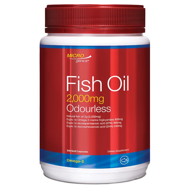 Dầu cá Microgenics 2000mg không mùi 340 viên nang