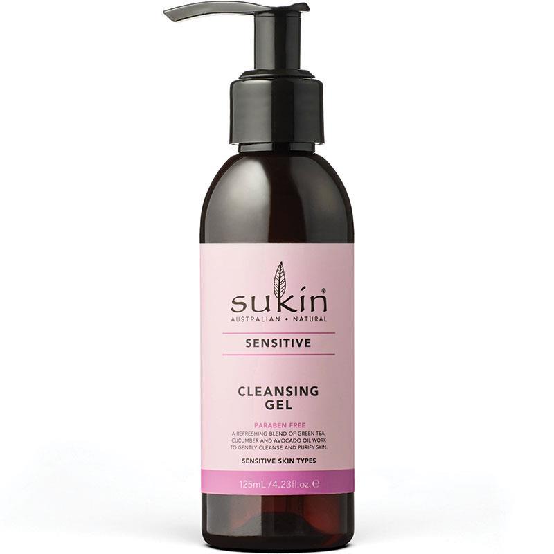 Gel rửa mặt Sukin Sensitive Cleansing Gel 125ml dạng bơm
