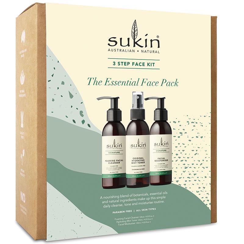 Bộ quà tặng chăm sóc da mặt 3 bước Sukin Signature Essential
