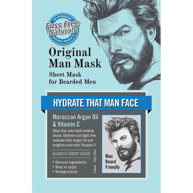 Mặt nạ giấy Vitamin C Naturals Man Mask Fuss Free dành cho nam giới có râu
