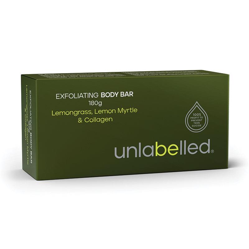 Thanh tẩy tế bào chết không nhãn hiệu Lemongrass Lemon Myrytle & Collagen Body Bar 180g