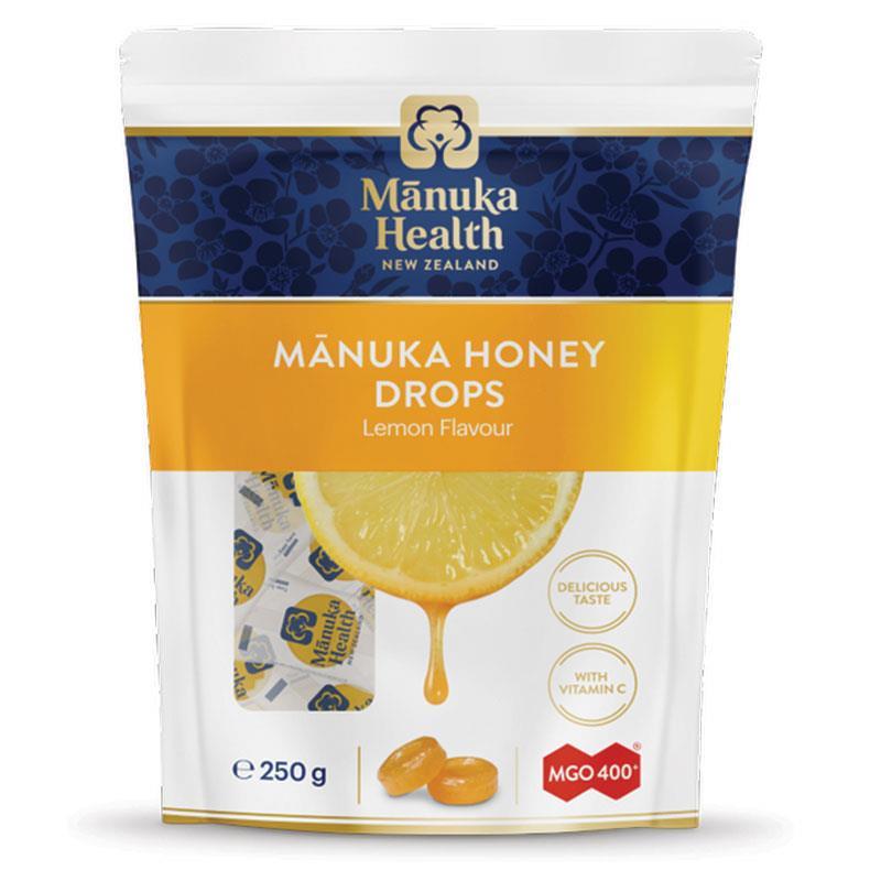 Manuka Health Manuka Honey Drops Lemon Pouch 58 Drops 250g