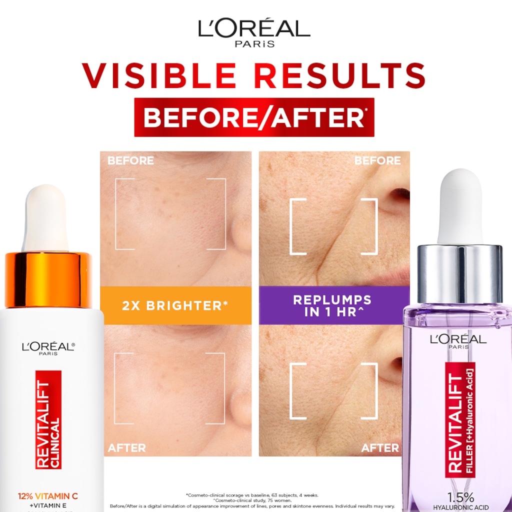 Bộ đôi huyết thanh Vitamin C và Hyaluronic của L'Oreal Paris CHa-CHa Better Together