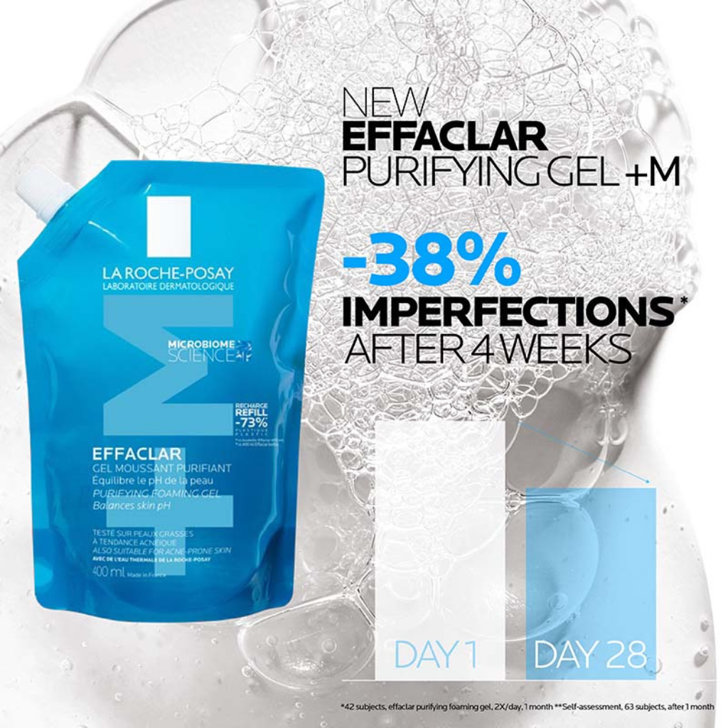 Sữa rửa mặt La Roche Posay Effaclar Foaming Gel Moussant Eco Refill 400ml