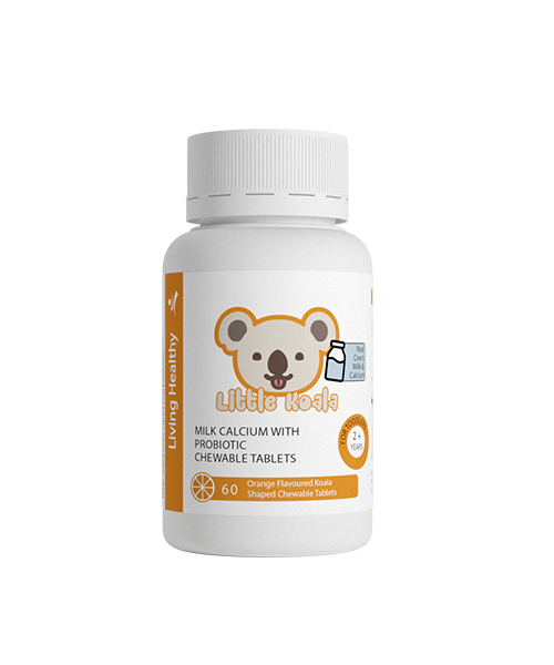 Living Healthy 牛奶钙益生菌咀嚼片 60 片