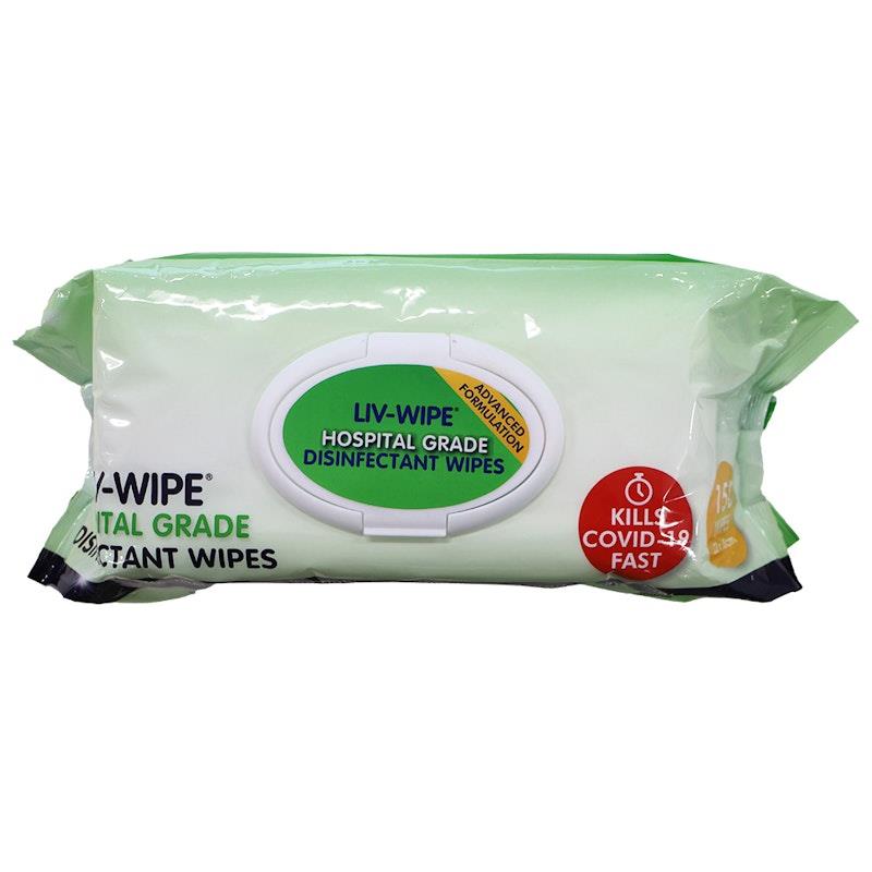 Khăn lau khử trùng Liv-Wipe cấp bệnh viện 22 x 28cm 200 gói