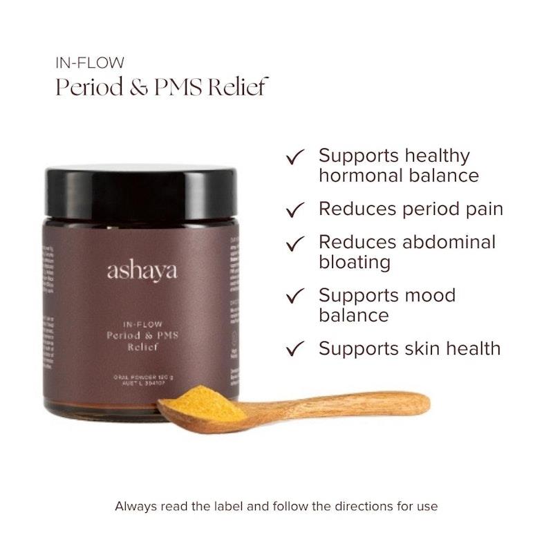 Bột uống Ashaya In-Flow Period & PMS Relief 120g
