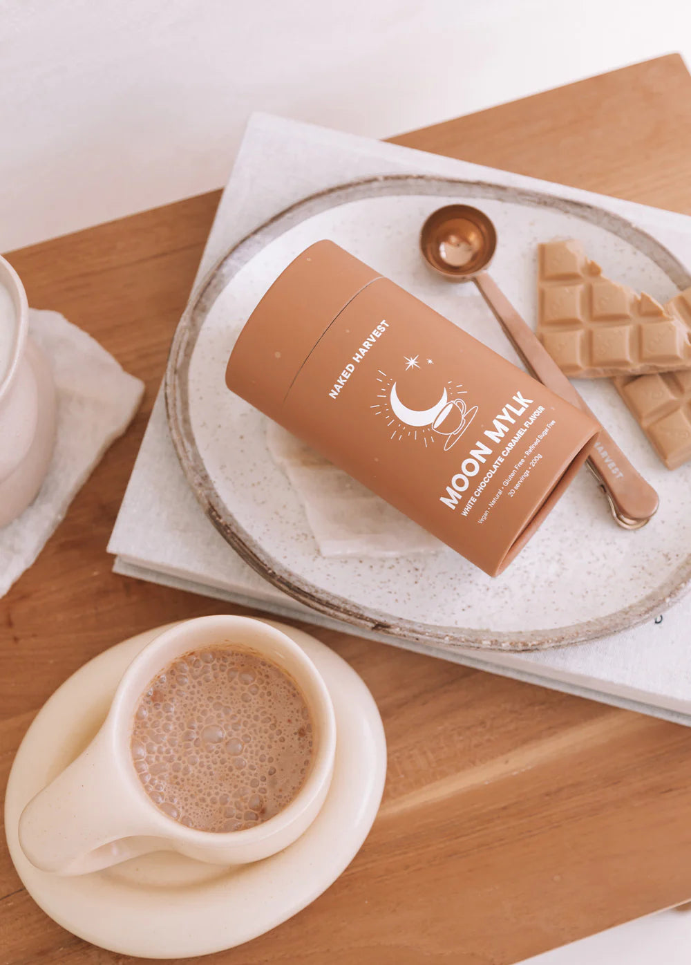 Naked Harvest White Choc Caramel Swirl Moon Mylk