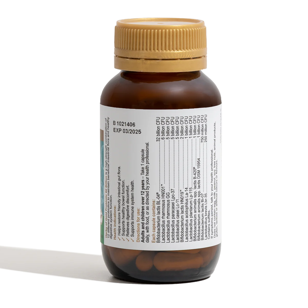 Herbs of Gold 益生菌 600 亿 60 粒胶囊