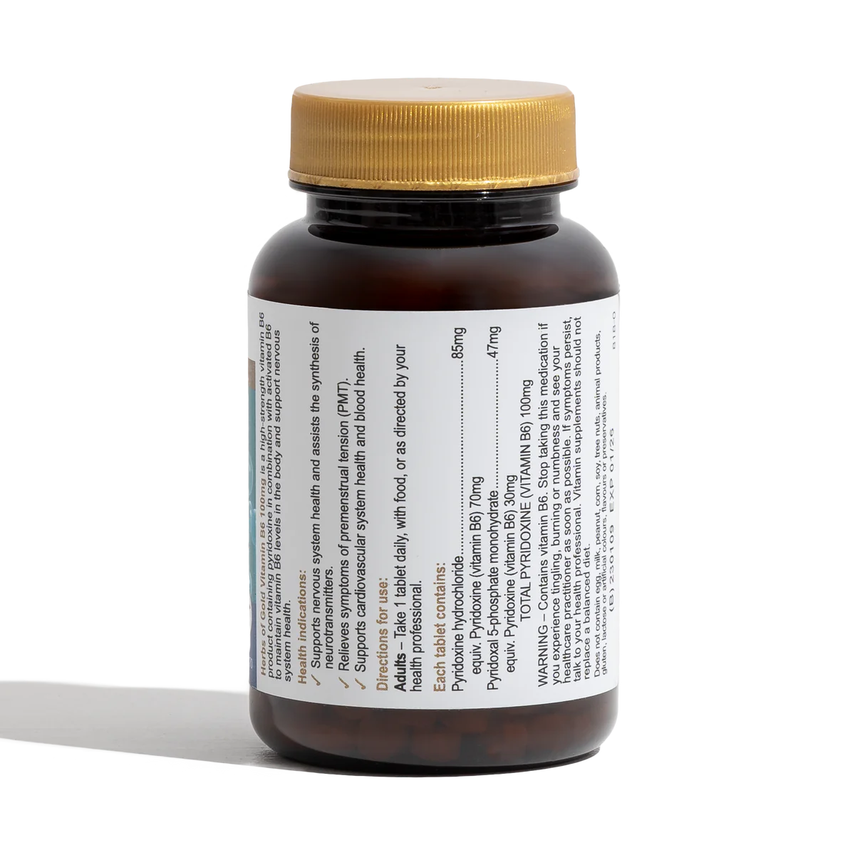 Herbs of Gold 维生素B6 100毫克 60片