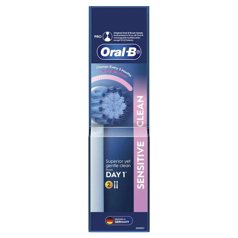 Oral B Power Toothbrush Sensitive Clean Refills 2 Pack