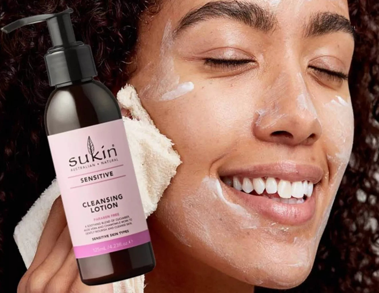 Sữa rửa mặt Sukin Sensitive Cleansing Lotion 125ml dạng bơm