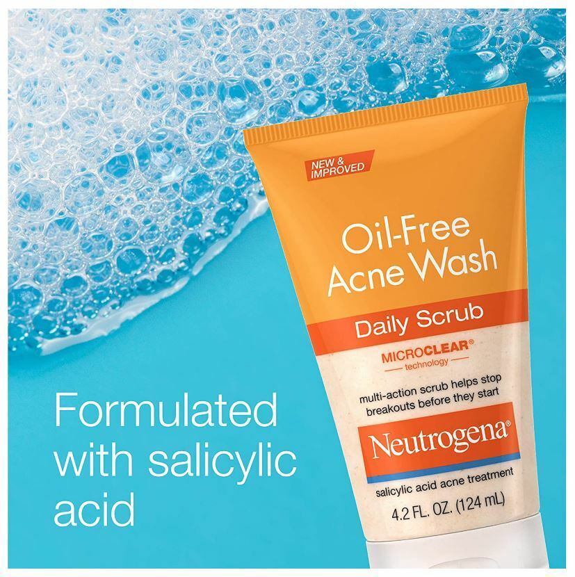 Sữa rửa mặt Neutrogena Oil-Free Daily Scrub dành cho da mụn 125mL