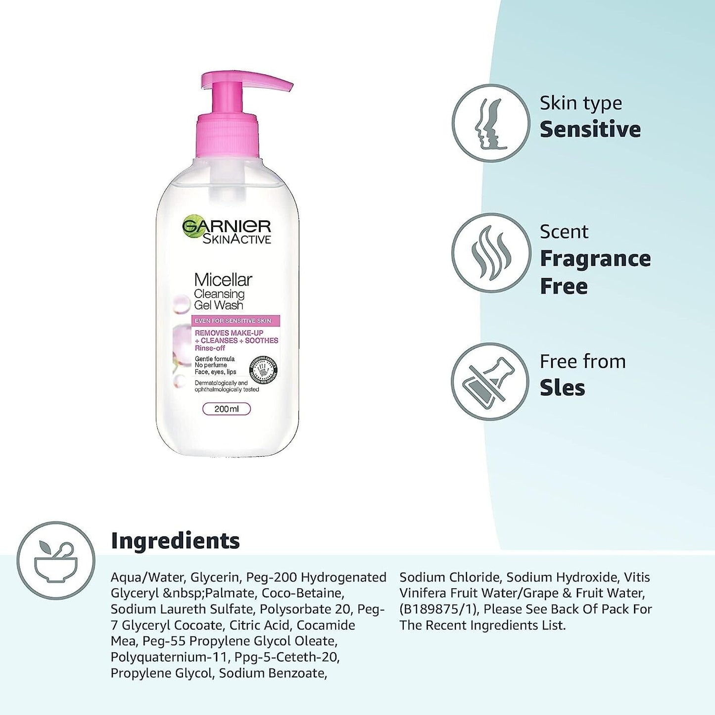 Garnier Micellar Cleansing Gel Wash 200ml