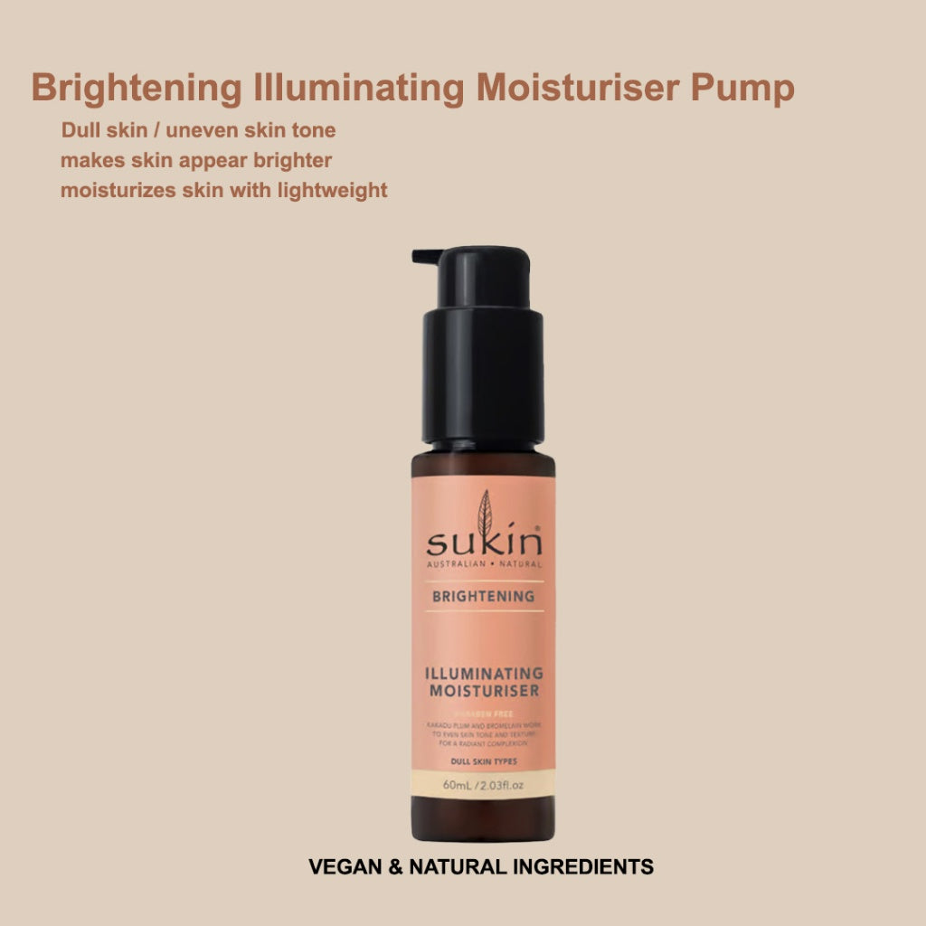 Kem dưỡng ẩm làm sáng da Sukin Brightening Illuminating Moisturiser Pump 60ml