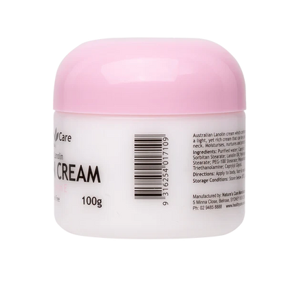 Healthy Care Natural Lanolin & Vitamin E Cream 100g