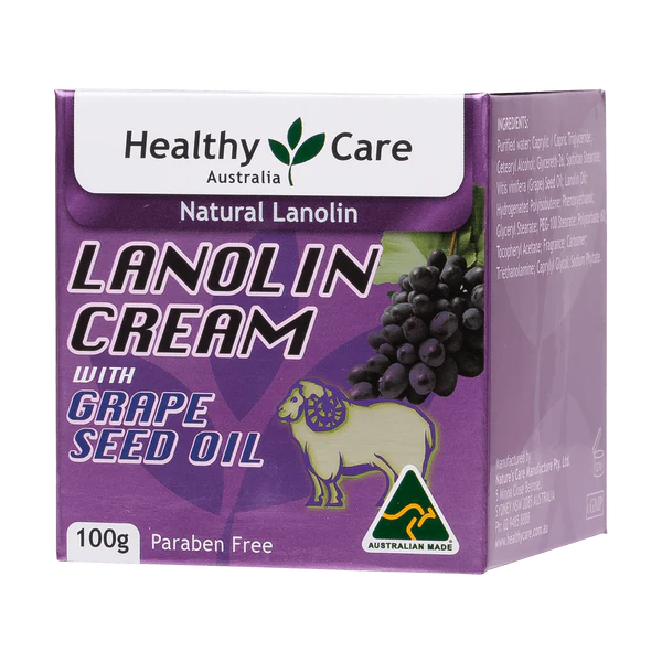 Healthy Care 羊毛脂葡萄籽霜 100g 