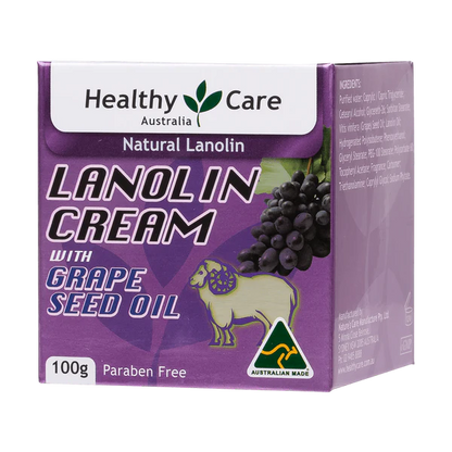 Healthy Care Lanolin Cream With Grape Seed 100g