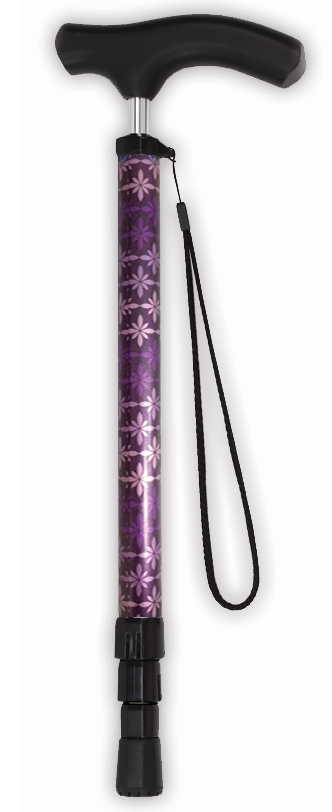 Redgum Telescopic Walking Stick Flowers