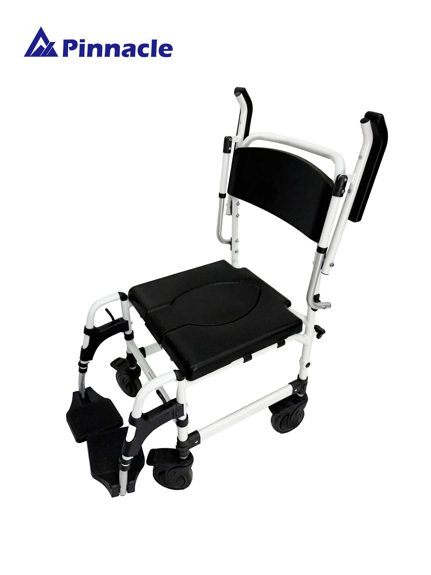 Pinnacle Deluxe Shower Commode Attendant Propelled