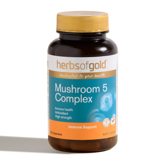 Herbs of Gold 蘑菇 5 种复合成分 60 粒胶囊