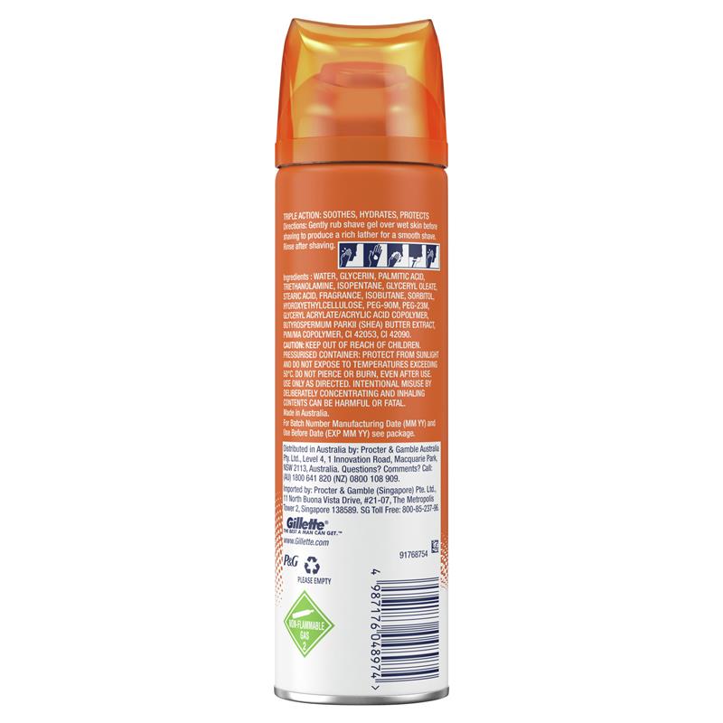 Gel cạo râu Gillette Pro Skin Hydrating Shea Butter 195g 