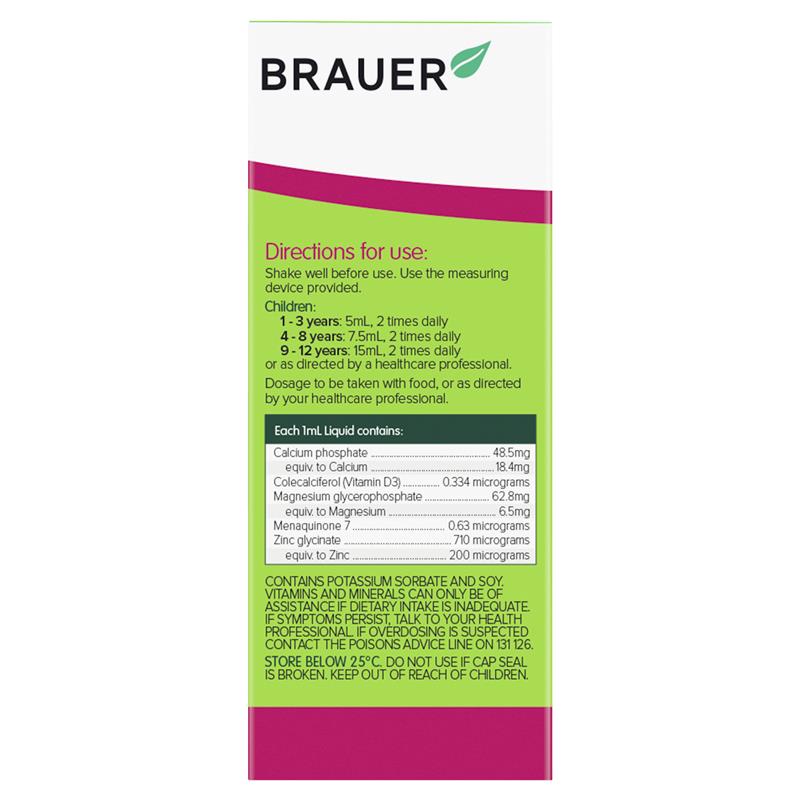 Brauer 儿童镁锌液体钙 200ml 