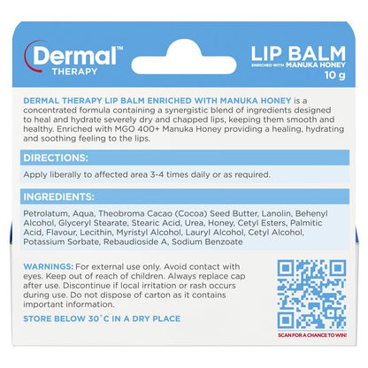 Dermal Therapy 麦卢卡蜂蜜润唇膏 10g 