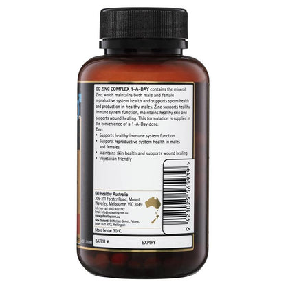 GO Healthy Zinc Complex 1 A Day 120 Viên nang thực vật 