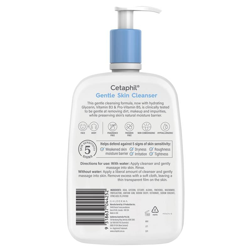 Sữa rửa mặt dịu nhẹ Cetaphil cho mặt và body 1.25L 