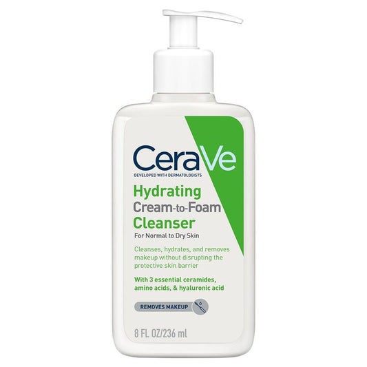 Sữa rửa mặt dạng kem dưỡng ẩm CeraVe Hydrating Cream To Foam Cleanser 236ml 