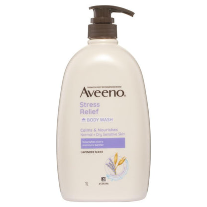 Aveeno 舒缓压力保湿薰衣草香味沐浴露 1L 
